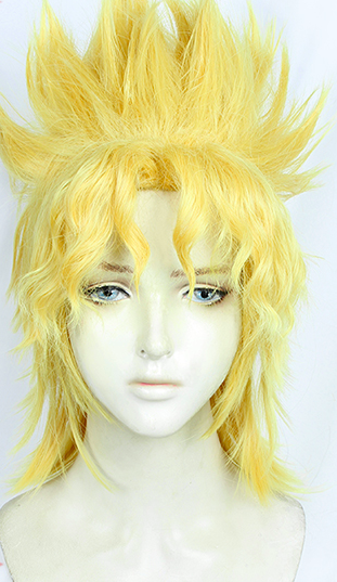 Gold 35cm JoJo's Bizarre Adventure: Phantom Blood Dio Brando Cosplay Wig 4 Gold 35cm JoJo's Bizarre Adventure: Phantom Blood Dio Brando Cosplay Wig - Image 2