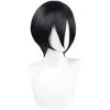 Black 30cm Attack On Titan: The Final Season Mikasa Ackerman Cosplay Wig -Disney Costumes Sales COS 019 01 228