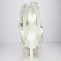 Silver 80cm Virtual YouTuber Kuzuha Sanya Cosplay Wig