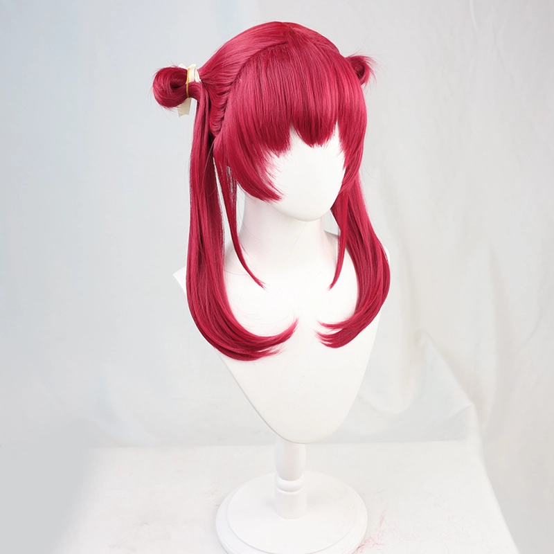 Red 45cm Virtual YouTuber Houshou Marine Cosplay Wig 3 Red 45cm Virtual YouTuber Houshou Marine Cosplay Wig