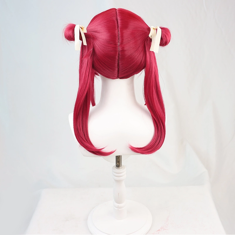 Red 45cm Virtual YouTuber Houshou Marine Cosplay Wig 5 Red 45cm Virtual YouTuber Houshou Marine Cosplay Wig - Image 3