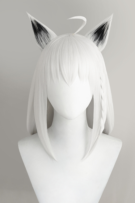 Silver 100cm Virtual YouTuber Shirakami Fubuki Cosplay Wig 3 Silver 100cm Virtual YouTuber Shirakami Fubuki Cosplay Wig