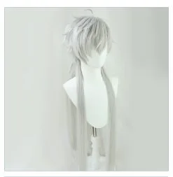 Silver 80cm Virtual YouTuber Kuzuha Cosplay Wig 8 Silver 80cm Virtual YouTuber Kuzuha Cosplay Wig -Disney Costumes Sales COS 048 02 107