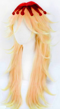 Red And Gold 80cm Demon Slayer: Kimetsu No Doma Cosplay Wig -Disney Costumes Sales COS 052 02 37
