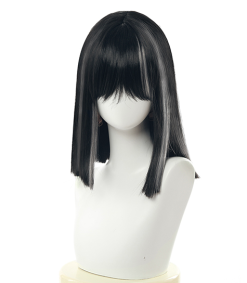 Black And Grey 35cm Sekiro: Shadows Die Twice Divine Heir Miko Cosplay Wig