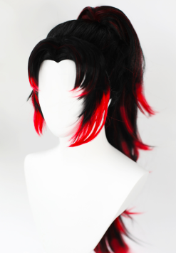 Black And Red 70cm Demon Slayer: Kimetsu No Yaiba Yoriichi Tsugikuni Cosplay Wig -Disney Costumes Sales COS 055 01 55 1