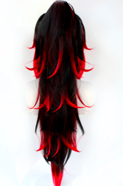 Black And Red 70cm Demon Slayer: Kimetsu No Yaiba Yoriichi Tsugikuni Cosplay Wig -Disney Costumes Sales COS 055 02 32