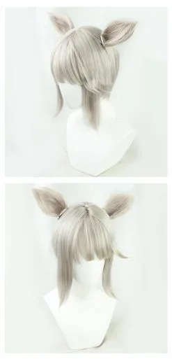Silver 35cm Genshin Impact Lynette Cosplay Wig -Disney Costumes Sales COS 066 02 44