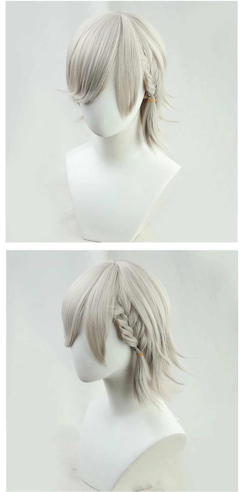 Silver 35cm Genshin Impact Lyney Cosplay Wig 6 Silver 35cm Genshin Impact Lyney Cosplay Wig - Image 4