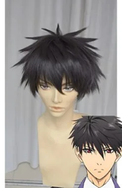Black 30cm Magic-kyun Renaissance Teika Ichijoji Cosplay Wig