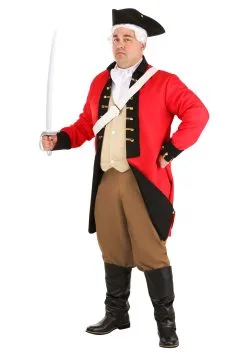 Fun Costumes Plus Size Adult British Red Coat Costume