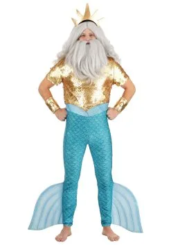 Fun Costumes Disney The Little Mermaid King Triton Costume For Men -Disney Costumes Sales adult king triton costume alt 11