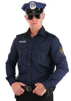 SR Trading Adult Long Sleeve Police Officer Shirt