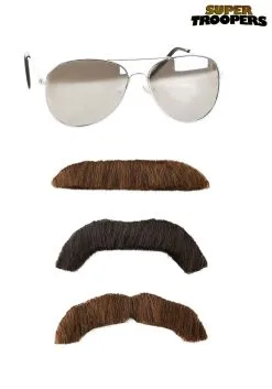 Partytime Costume & Lingerie (Yiwu) Factory Adult Super Troopers Mustache And Sunglasses Kit