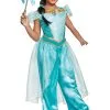 Disguise Aladdin Animated Deluxe Jasmine Costume For Girls -Disney Costumes Sales aladdin live action deluxe girls jasmine costume