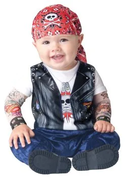 In Character Baby Born To Be Wild Biker Costume