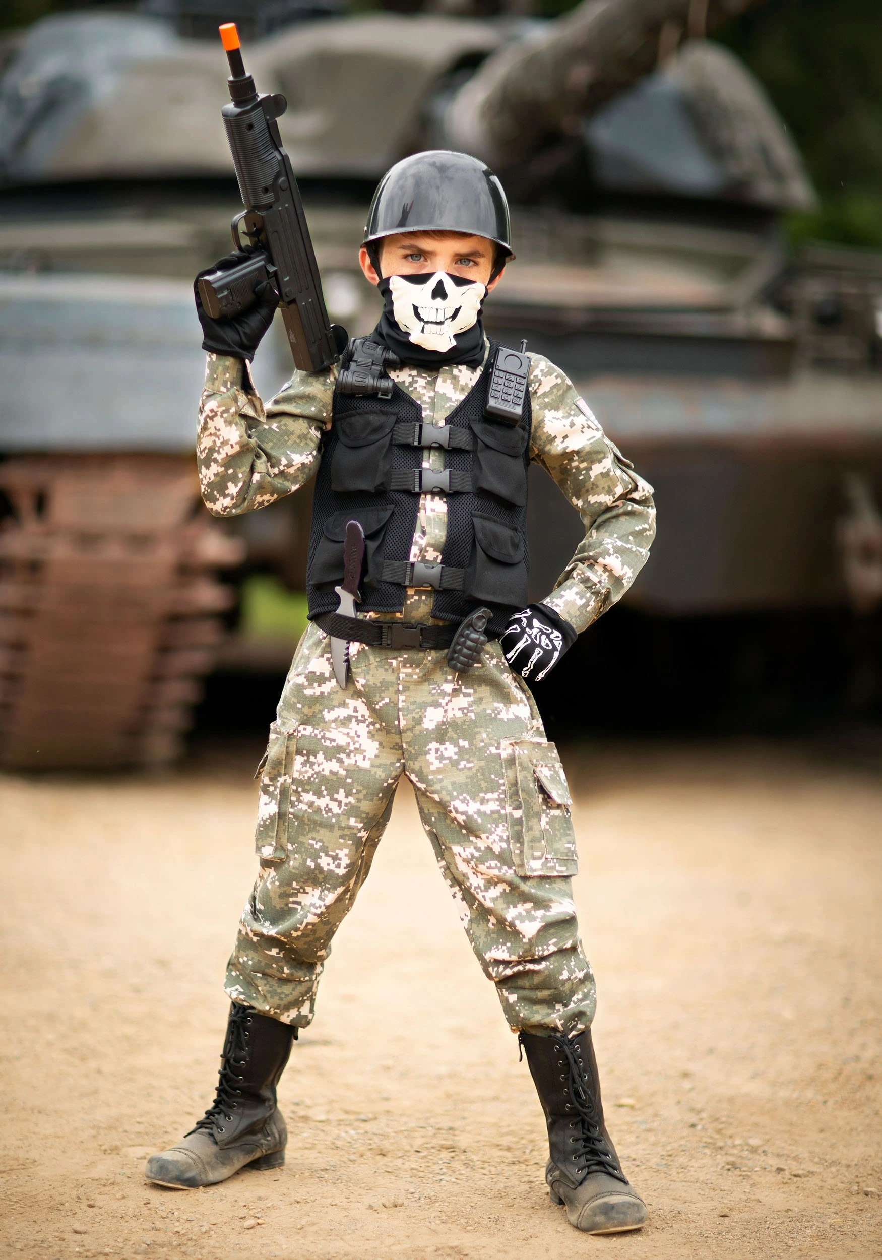 Fun Costumes Child Battle Soldier Costume 3 Fun Costumes Child Battle Soldier Costume