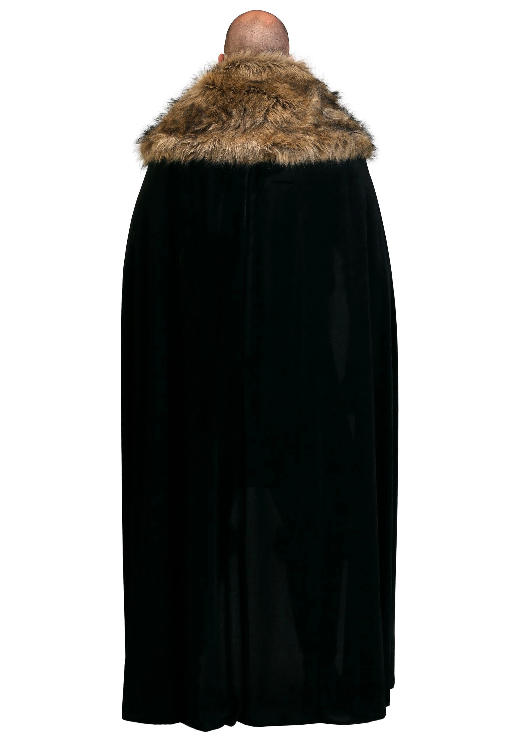 Partytime Costume & Lingerie (Yiwu) Factory Black Faux Fur Collar Viking Cape For Men 5 Partytime Costume & Lingerie (Yiwu) Factory Black Faux Fur Collar Viking Cape For Men - Image 3