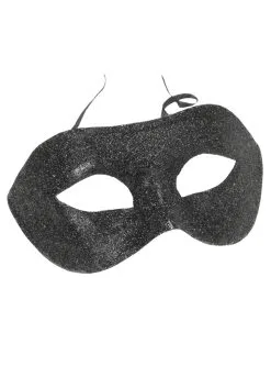 Smiffys Black Glitter Eyemask