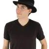 Elope Black Velour Bowler Hat For Men 2 Elope Black Velour Bowler Hat For Men -Disney Costumes Sales bowler black