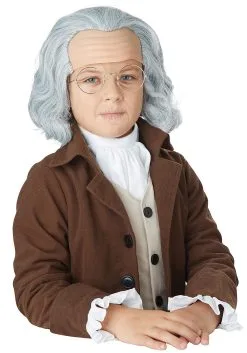 California Costume Collection Boys Benjamin Franklin Wig