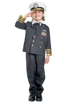 Dress Up America Navy Admiral Costume For Children