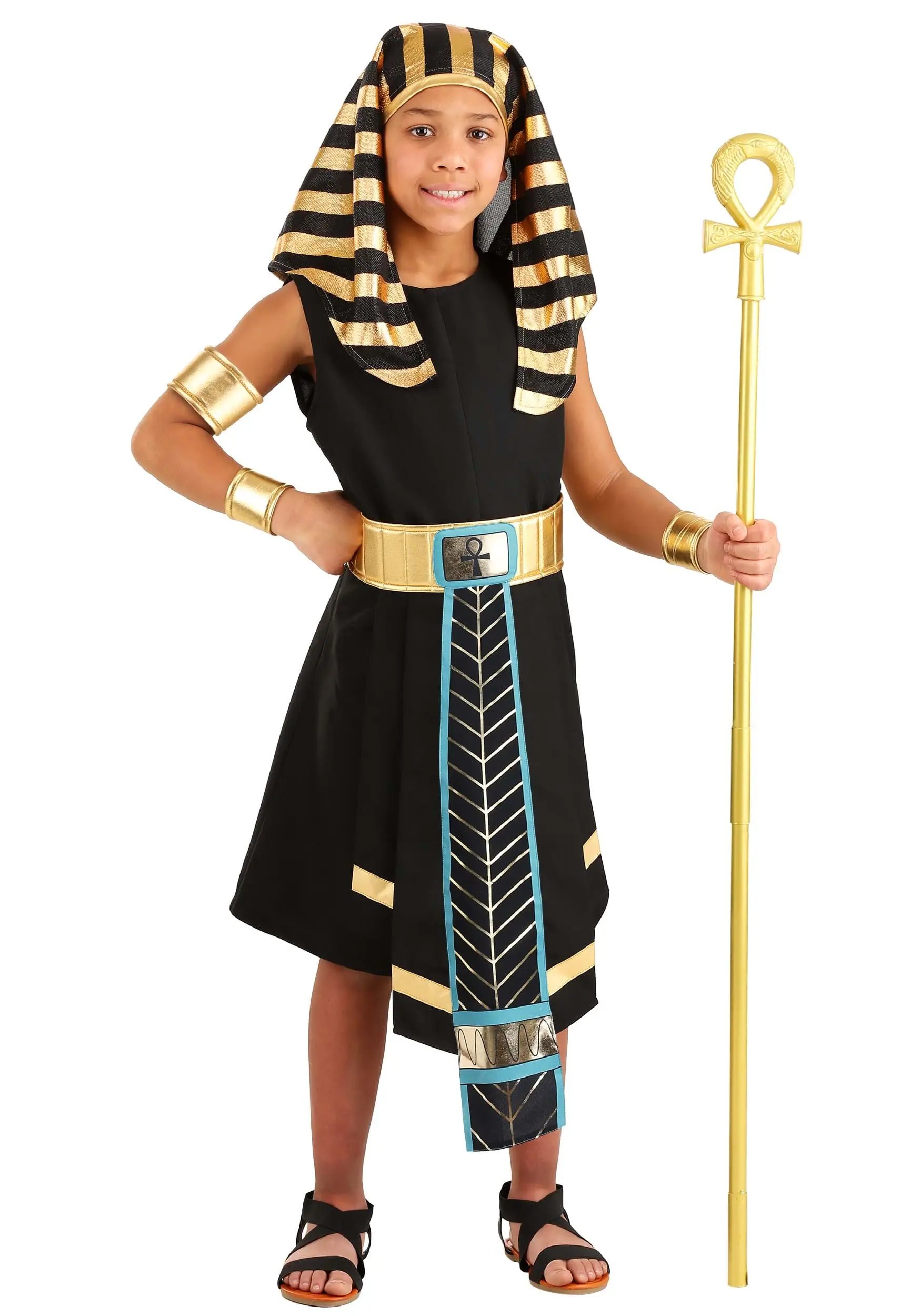 Fun Costumes Dark Pharaoh Kid's Costume 3 Fun Costumes Dark Pharaoh Kid's Costume