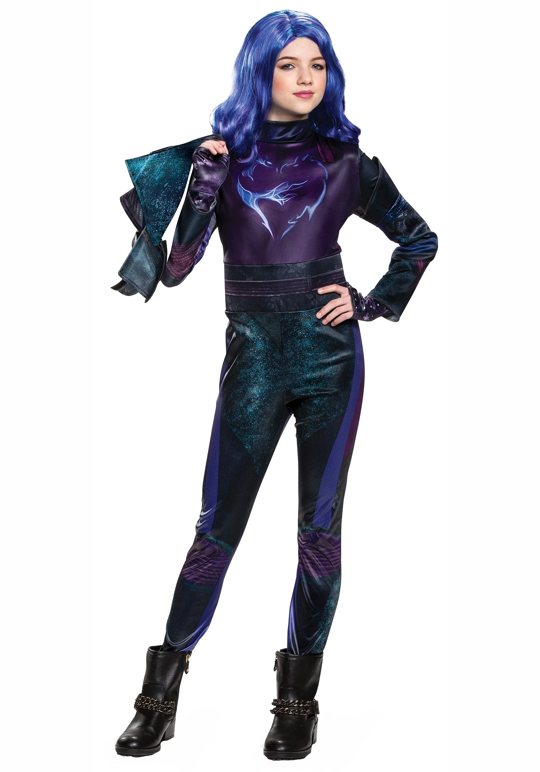 Disguise Deluxe Disney Descendants 3 Mal Girls Costume 4 Disguise Deluxe Disney Descendants 3 Mal Girls Costume - Image 2