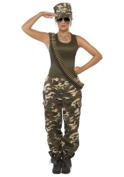Smiffys Female Khaki Camo Costume