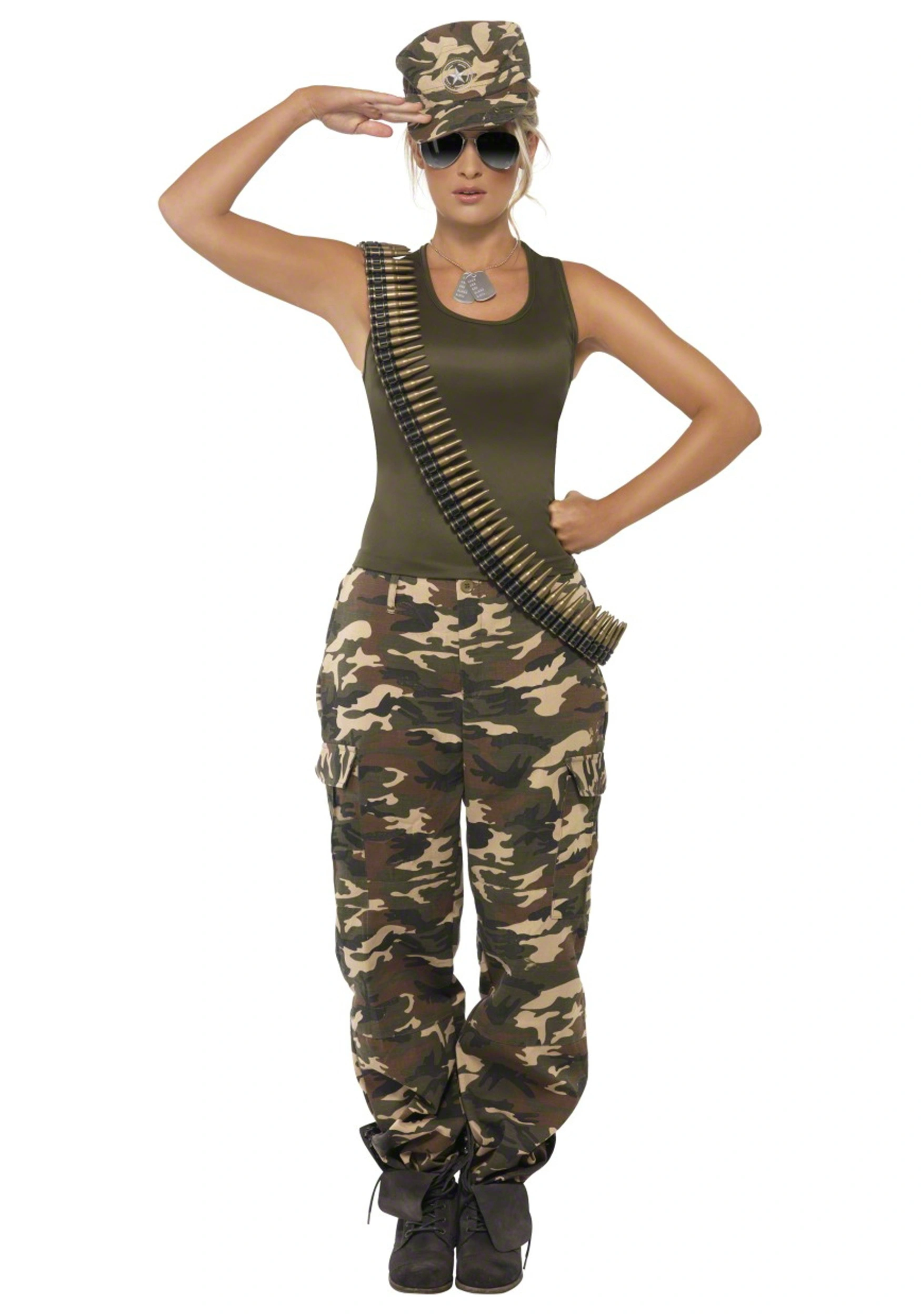 Smiffys Female Khaki Camo Costume 3 Smiffys Female Khaki Camo Costume