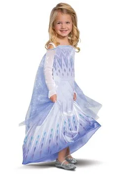 Disguise Deluxe Frozen Snow Queen Elsa Kids Costume -Disney Costumes Sales frozen snow queen elsa deluxe costume for kids alt 2