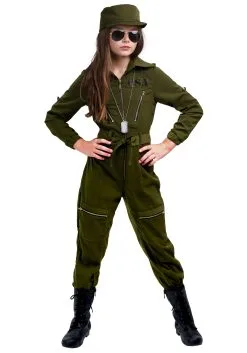 Fun Costumes Army Flightsuit Girls Costume