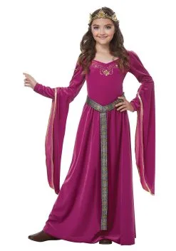 California Costume Collection Pink Medieval Princess Girls Costume