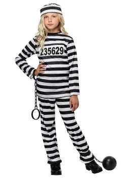 Fun Costumes Girl's Prisoner Costume