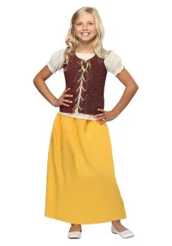 Fun Costumes Girls Red Peasant Dress Costume