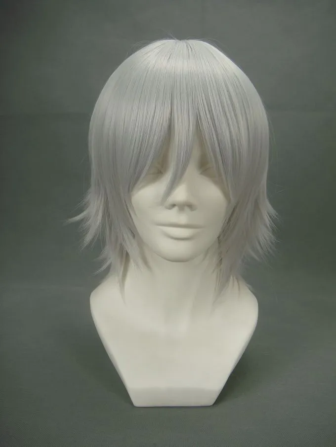 Silver 32cm Tonhou Project Tokiko Cosplay Wig 4 Silver 32cm Tonhou Project Tokiko Cosplay Wig - Image 2