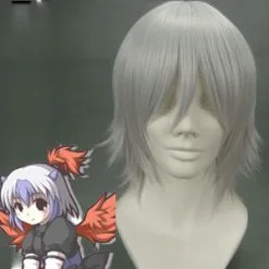 Silver 32cm Tonhou Project Tokiko Cosplay Wig