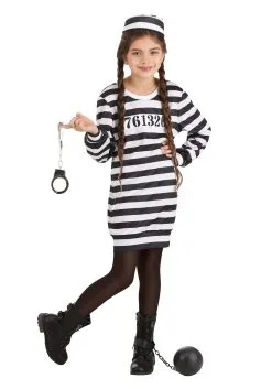 Fun Costumes Great Escape Prisoner Costume For Girls
