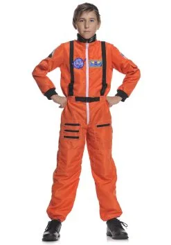 Underwraps Orange Kid's Astronaut Costume