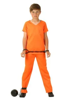 Shangai Jianwuyi Industrial & Commercial Ltd. Orange Prisoner Costume For Kids