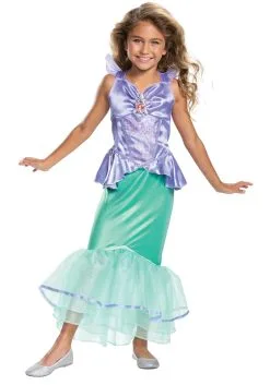 Disguise Little Mermaid Ariel Classic Costume For Girls