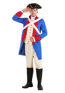 Fun Costumes Men's Blue American Revolution Soldier Costume