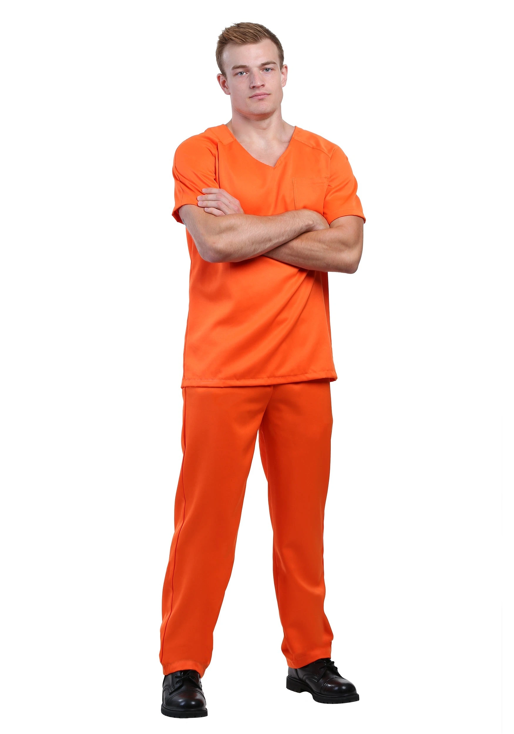 Shangai Jianwuyi Industrial & Commercial Ltd. Men's Orange Prisoner Costume 3 Shangai Jianwuyi Industrial & Commercial Ltd. Men's Orange Prisoner Costume