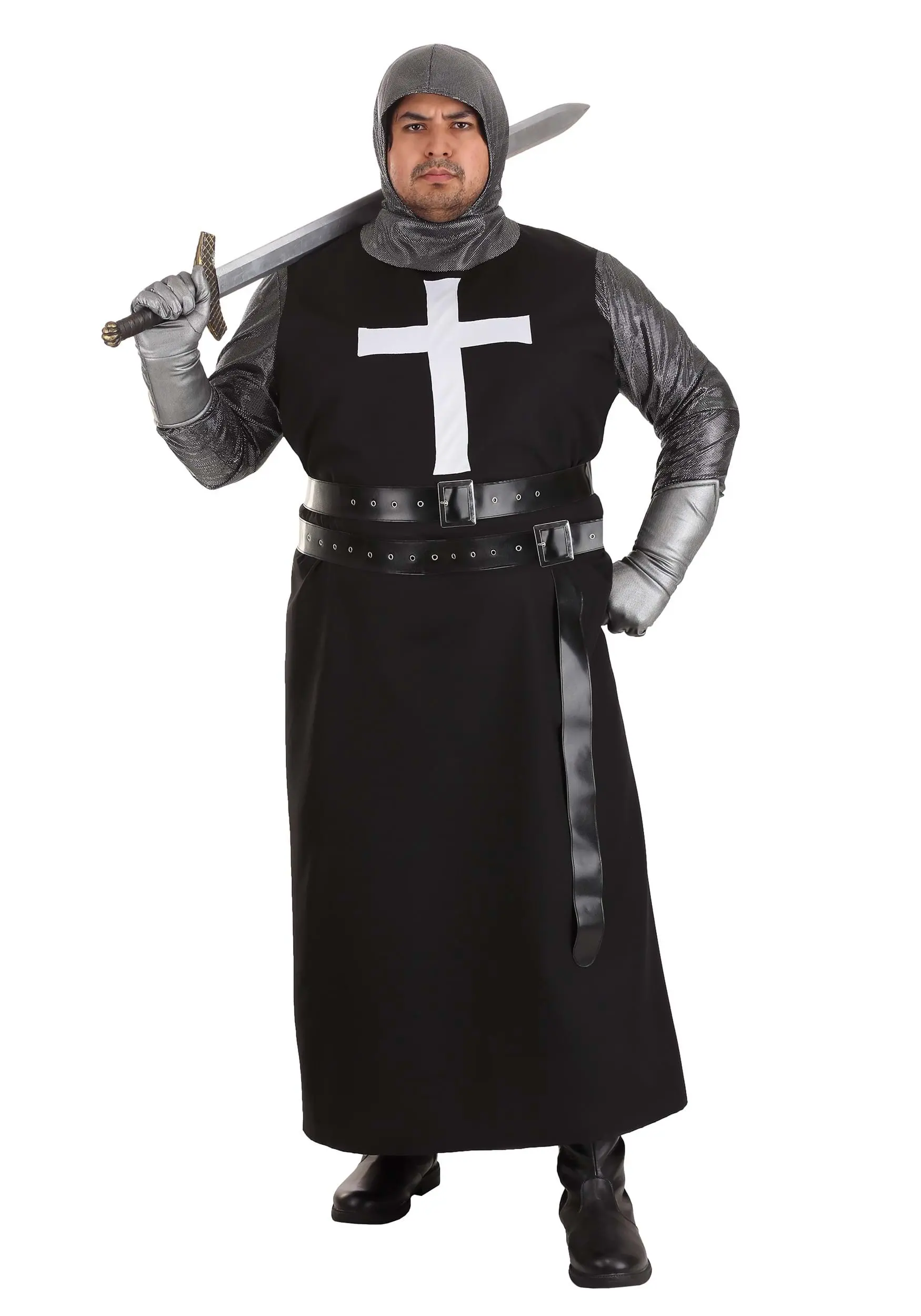 Fun Costumes Plus Size Dark Crusader Men's Costume 3 Fun Costumes Plus Size Dark Crusader Men's Costume