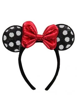 Elope Disney Minnie Mouse Sequined Ears Headband -Disney Costumes Sales minnie mouse polka dot sequined ears headband alt 1