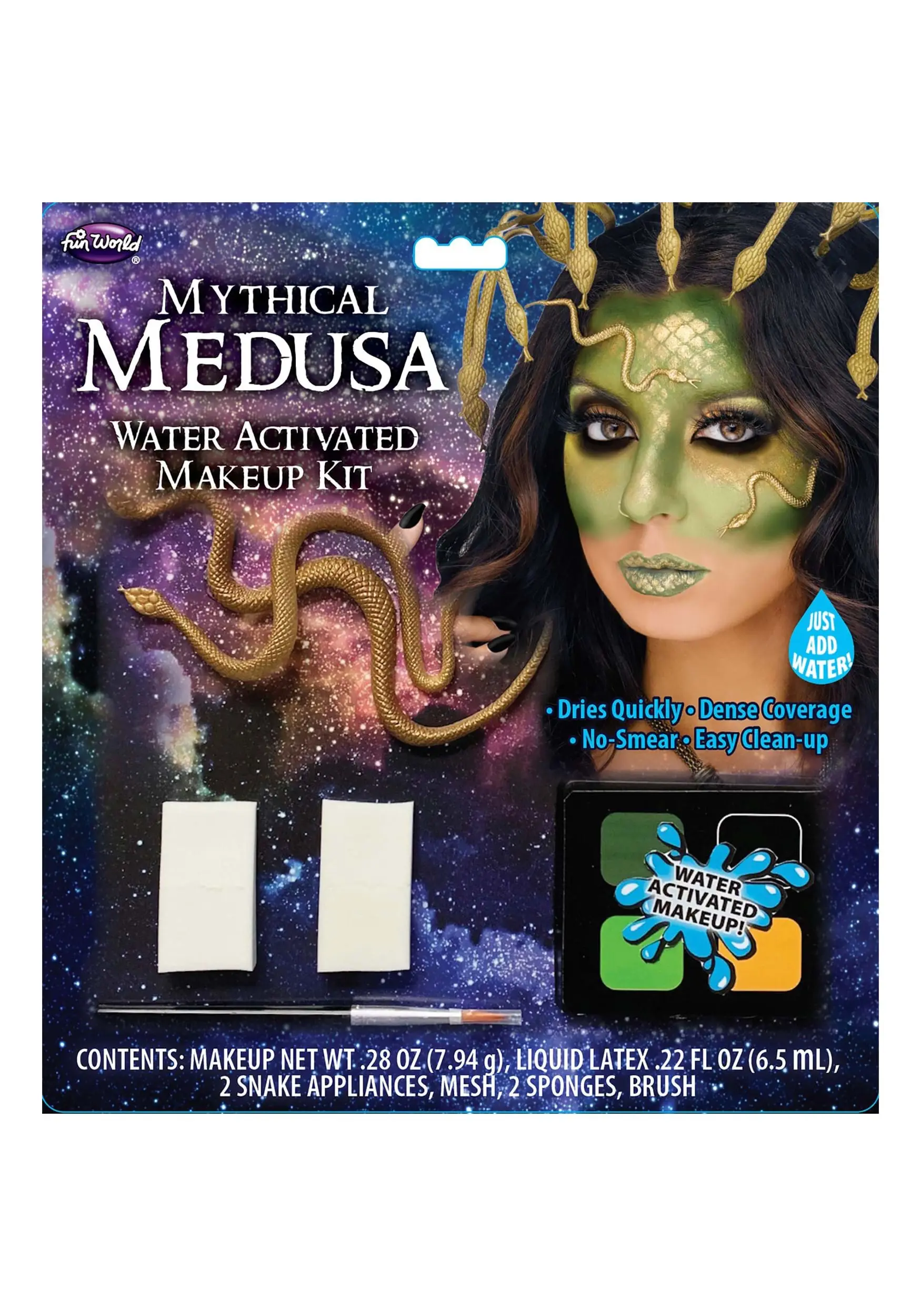 Fun World Mystical Medusa Water Activated Makeup Kit 3 Fun World Mystical Medusa Water Activated Makeup Kit