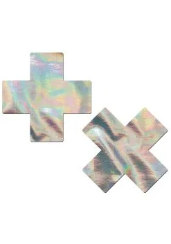 Pastease Silver Holographic X Pasties For Adults