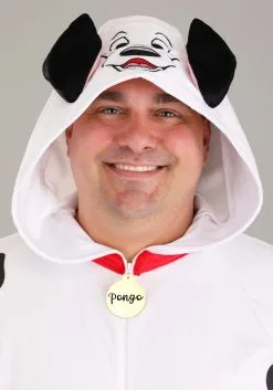 Fun Costumes Pongo Costume For Plus Size Men From Disney's 101 Dalmatians -Disney Costumes Sales plus 101 dalmatians pongo costume onesie alt 2