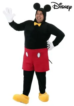 Fun Costumes Disney Plus Size Deluxe Mickey Mouse Costume For Adults -Disney Costumes Sales plus size deluxe mickey mouse costume alt 9