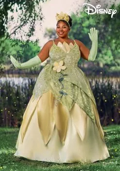 Armada Disney Princess And The Frog Women's Plus Size Deluxe Tiana Costume